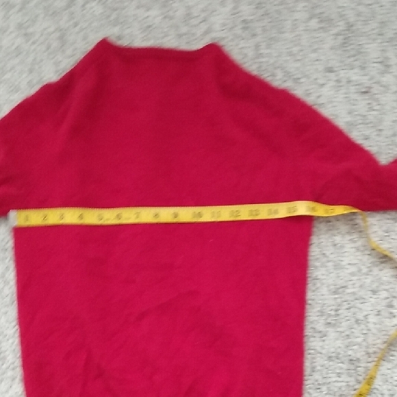 TSE 100% Cashmere Crew Neck Cardigan Sweater Deep Red - Picture 8 of 10